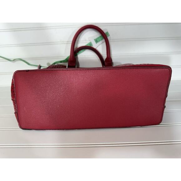 Christian Siriano for Payless Red Double Handle Satchel Handbag Purse - Picture 6 of 8